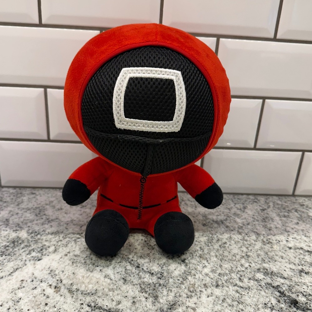 Small Plush Toy Red Square Mask Manager Squid Game K-Drama Fan